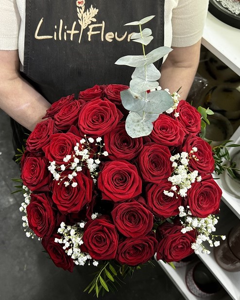 30 roses rouges