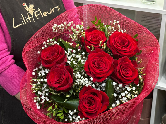 Boquet de fleurs Roses rouges - je t aime - Lilit Fleurs livraison Bruxelles Boquet de fleurs Roses rouges