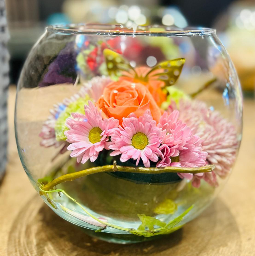 Ecrin de Fleurs ou Bulle Florale - Livraison fleurs Bruxelles - Lilit Fleurs Bulle Florale