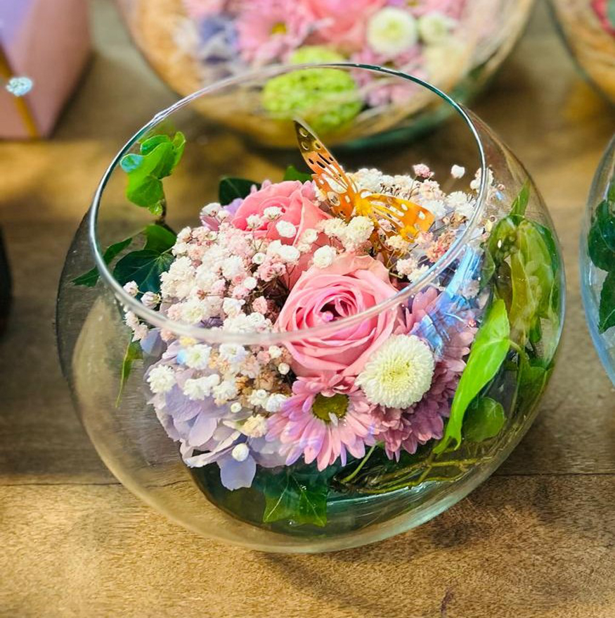 Ecrin de Fleurs ou Bulle Florale - Livraison fleurs Bruxelles - Lilit Fleurs Bulle Florale